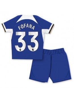 Billige Chelsea Wesley Fofana #33 Hjemmedraktsett Barn 2023-24 Kortermet (+ Korte bukser)